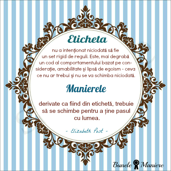 Eticheta si bune maniere