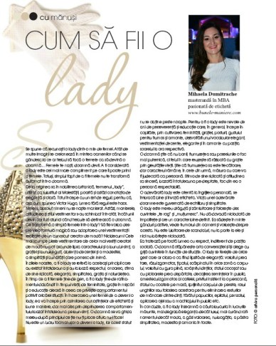 Revista FEMEIA. - August 2015 Cum sa fii o lady