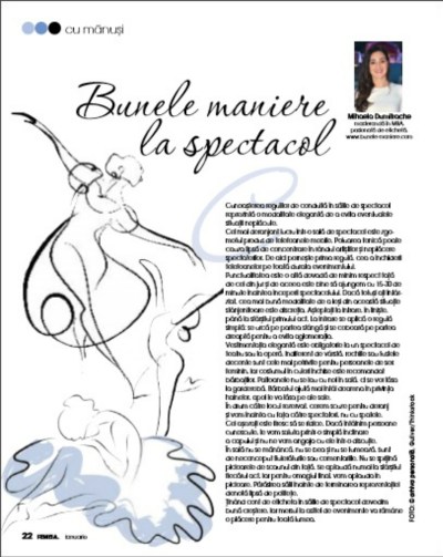 Bunele maniere la spectacol_Revista Femeia_Ianuarie 2016